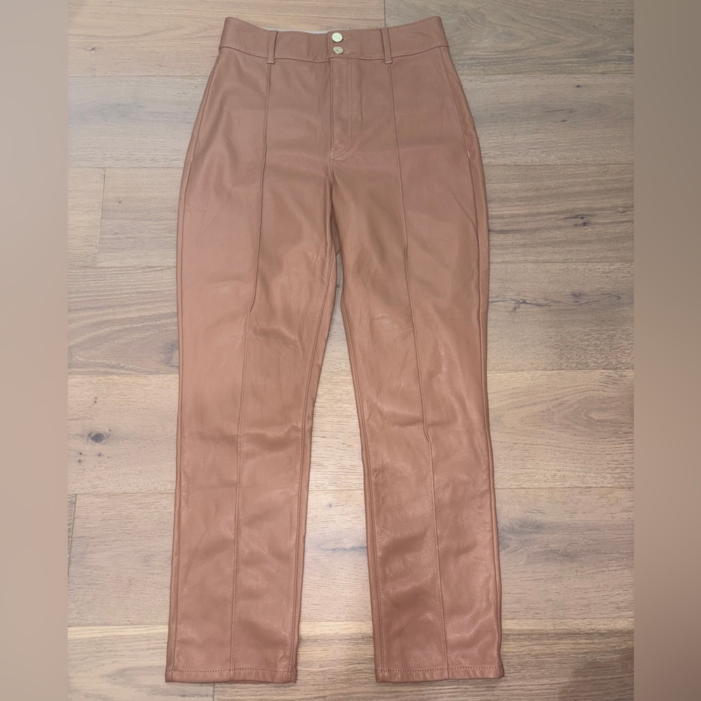 Express Light Brown Leather Pants